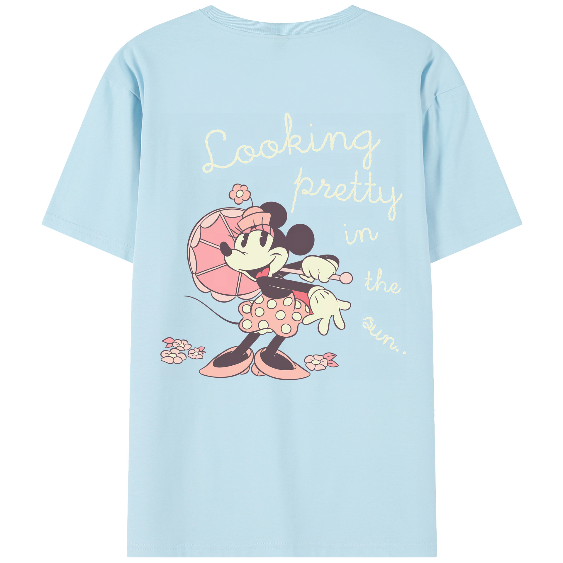 （画像用） ミッキーマウス Mickey Mouse 綿100％半袖Tシャツ（背面プリント）
